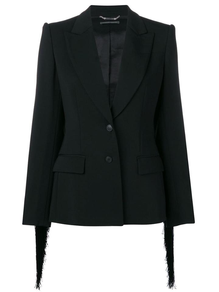 Alberta Ferretti Plain Fitted Blazer - Black