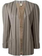 Krizia Vintage Pinstriped Blazer - Grey