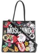 Moschino Logo Patch Tote Bag - Black