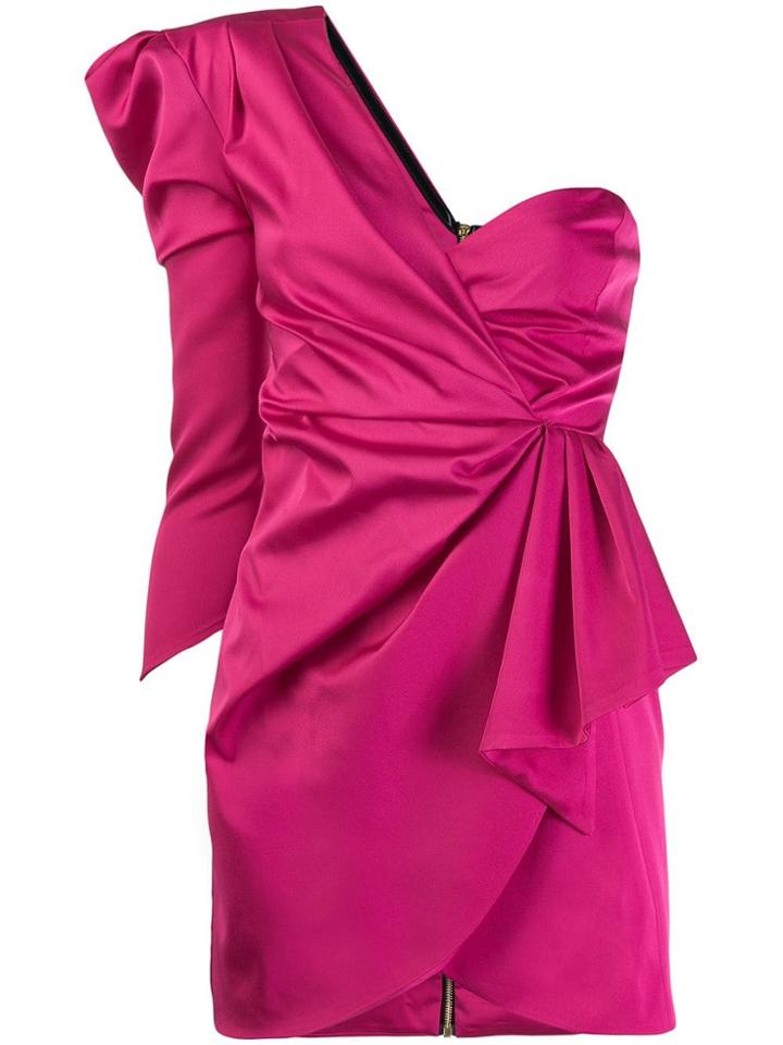 Nineminutes Gathered One-shoulder Mini Dress - Pink