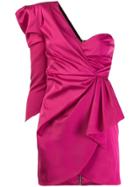 Nineminutes Gathered One-shoulder Mini Dress - Pink