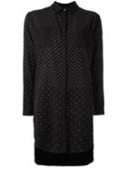 Twin-set Polka Dot Oversized Shirt, Women's, Size: Xxs, Black, Lyocell