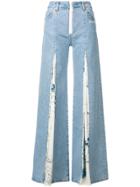 Off-white Wide-leg Jeans - Blue