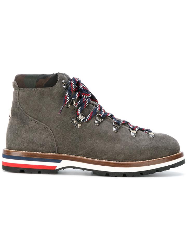 Moncler Lace-up Boots - Grey