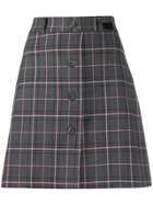 Be Blumarine Glen-plaid Print Mini Skirt - Grey