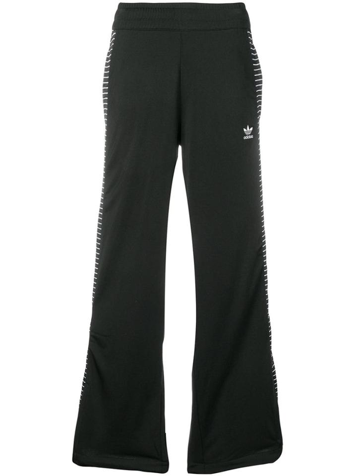 Adidas Wide Leg Track Trousers - Black
