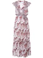 Robert Rodriguez - Floral Print Flared Dress - Women - Silk/cotton - 2, White, Silk/cotton
