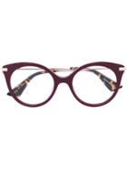 Gucci Eyewear Cat Eye Glasses - Pink & Purple
