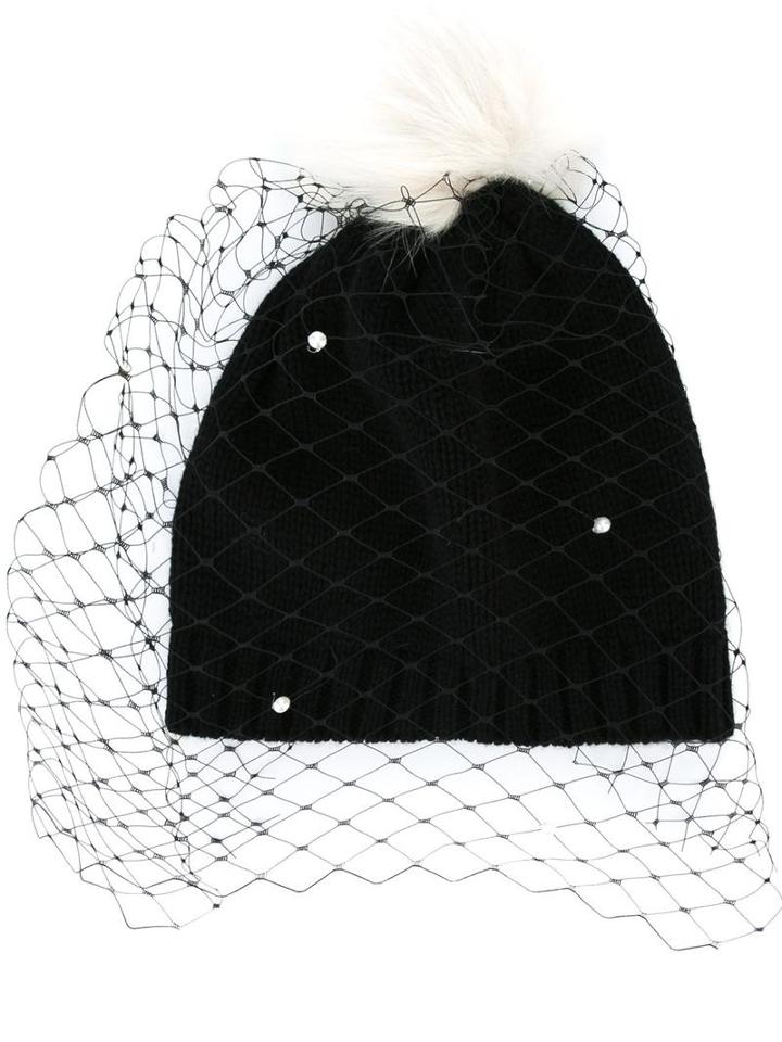 Bernstock Speirs Pompom Veil Beanie, Women's, Cashmere