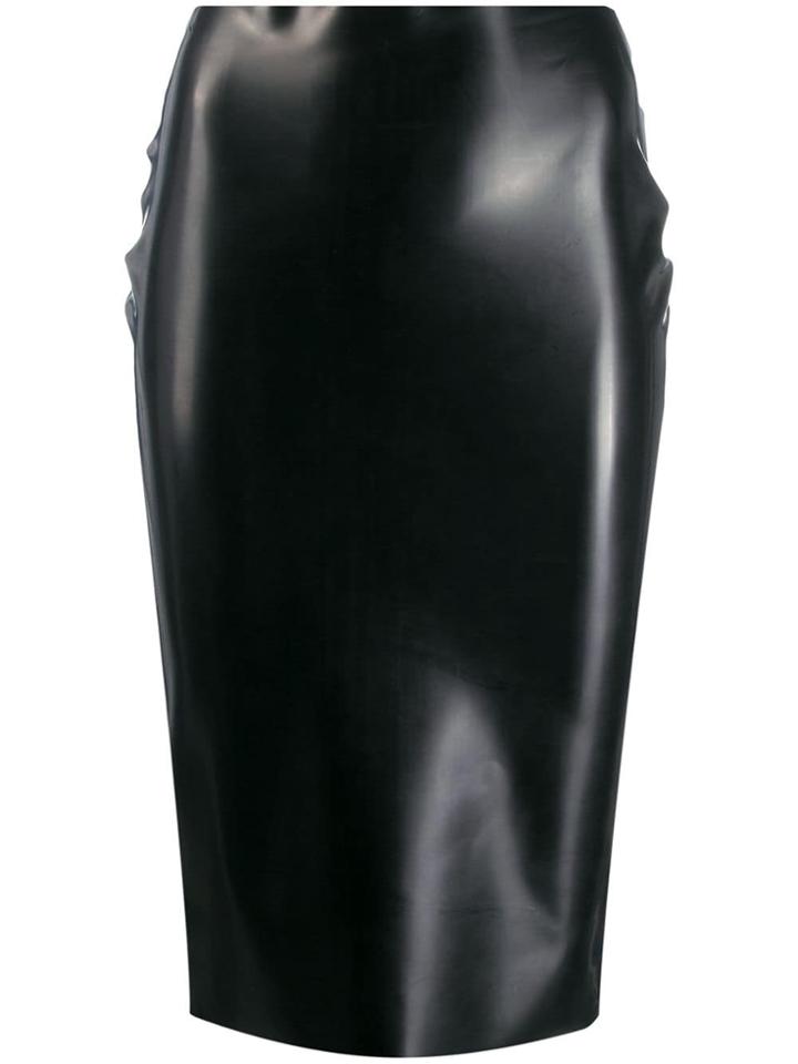 Nº21 Rubberised High-waist Skirt - Black