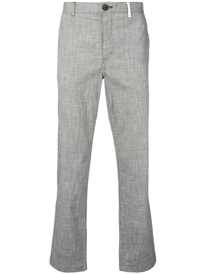Ps Paul Smith Straight Check Trousers - Grey