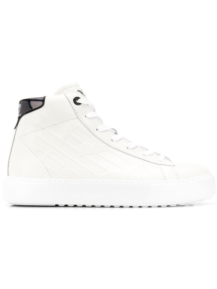 Ea7 Emporio Armani Lace-up Hi-top Sneakers - White