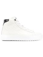 Ea7 Emporio Armani Lace-up Hi-top Sneakers - White