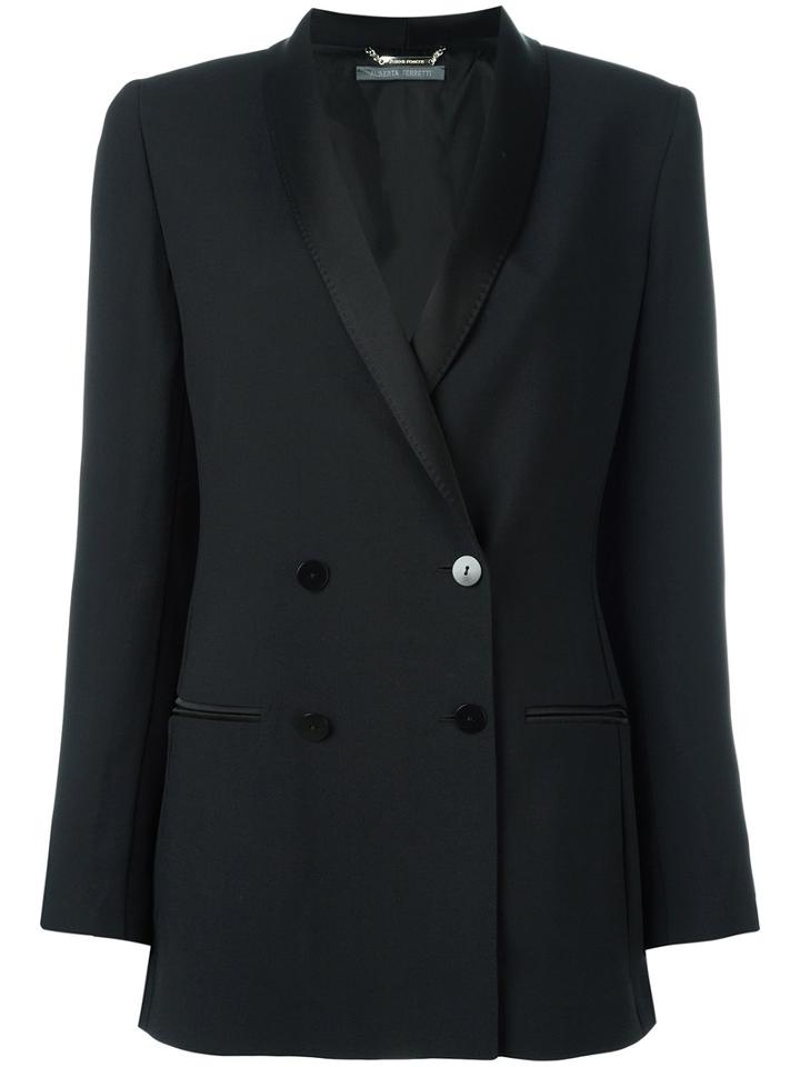Alberta Ferretti - Classic Blazer - Women - Acetate/rayon - 48, Black, Acetate/rayon