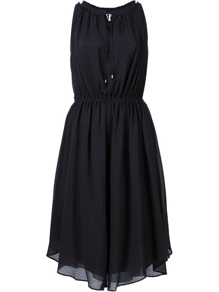 Derek Lam 10 Crosby Sleeveless Flared Dress, Women's, Size: 4, Black, Cotton/viscose