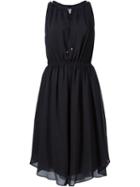 Derek Lam 10 Crosby Sleeveless Flared Dress, Women's, Size: 4, Black, Cotton/viscose