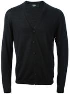 Fendi Classic Cardigan, Men's, Size: 48, Black, Cashmere/wool/silk