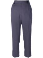 Rick Owens - Cropped Tailored Trousers - Women - Cupro/viscose/virgin Wool - 46, Black, Cupro/viscose/virgin Wool