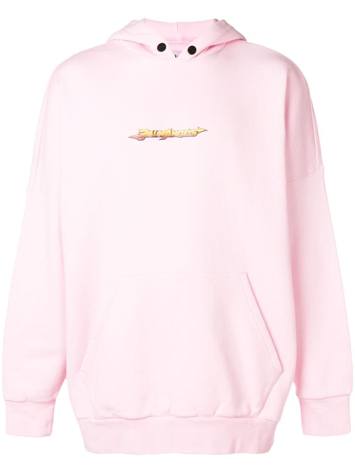 Palm Angels Arrow Logo Hoodie - Pink & Purple