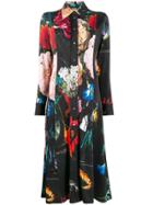 Paul Smith Floral Print Shirt Dress - Black