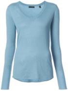 Atm Anthony Thomas Melillo V-neck Sweater - Blue