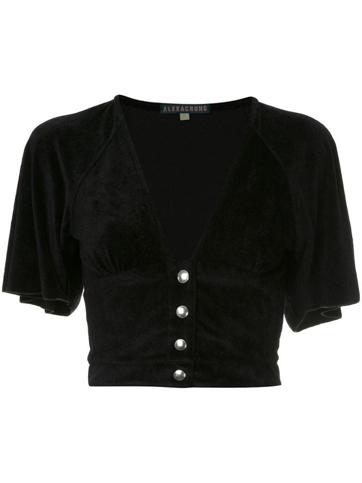 Alexa Chung Buttoned Top - Black