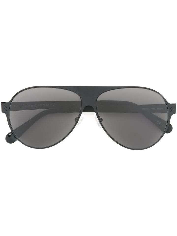 Stella Mccartney Eyewear Shield Aviator Sunglasses - Black