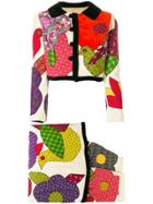 William Vintage Blums Vogue Bird Patchwork Skirt & Jacket -