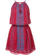 Joie - Patterned Mini Dress - Women - Cotton - L, Red, Cotton