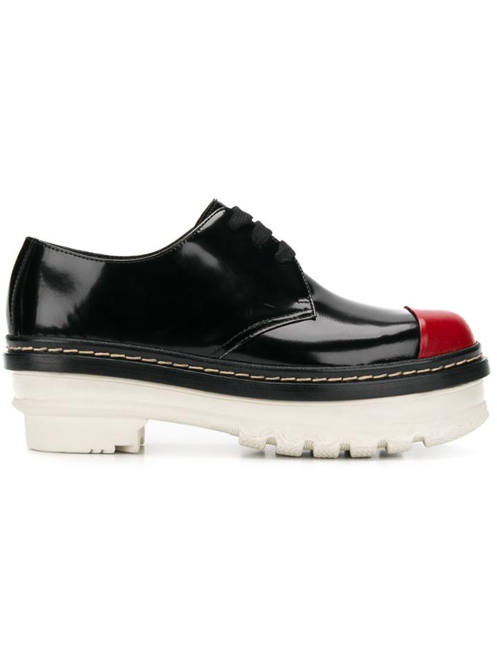 Marni Two Tone Lace-up Shoes - Black