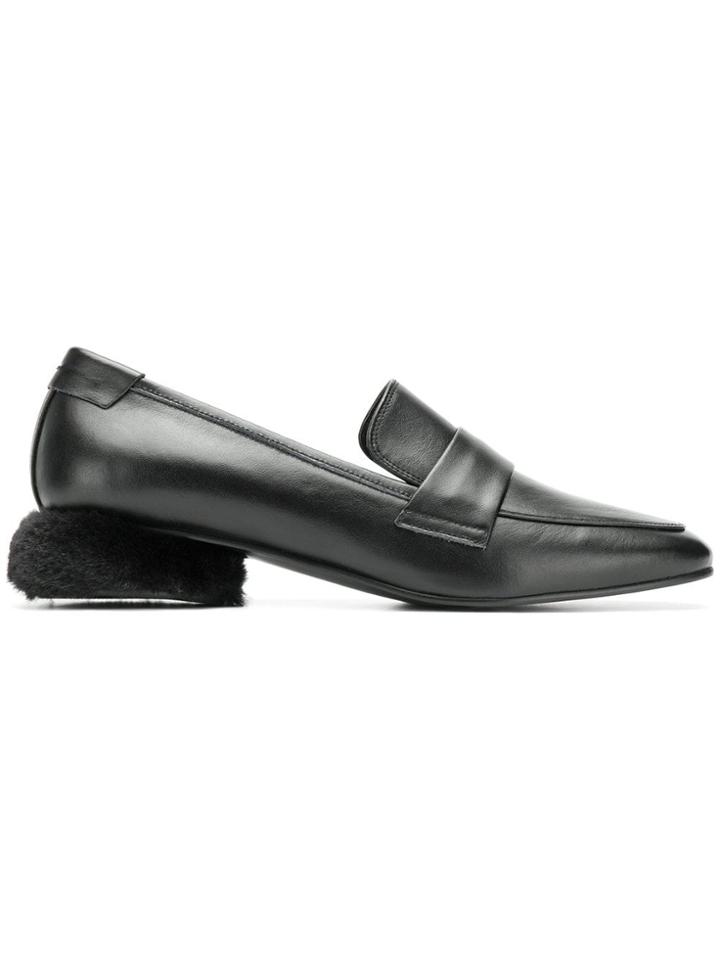 Reike Nen Fur Heel Loafers - Black