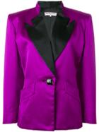 Yves Saint Laurent Vintage Contrast Collar Blazer - Pink & Purple