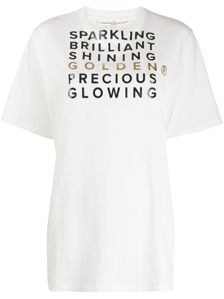 Golden Goose Slogan Oversized T-shirt - White
