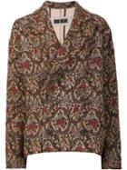 Uma Wang Oversized Paisley Jacket, Women's, Size: Medium, Brown, Viscose/cotton/virgin Wool
