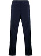 Prada Touch-strap Ankle Cropped Trousers - Blue