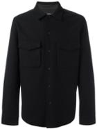 Theory 'mory' Shirt, Men's, Size: Large, Black, Polyester/wool/nylon/spandex/elastane