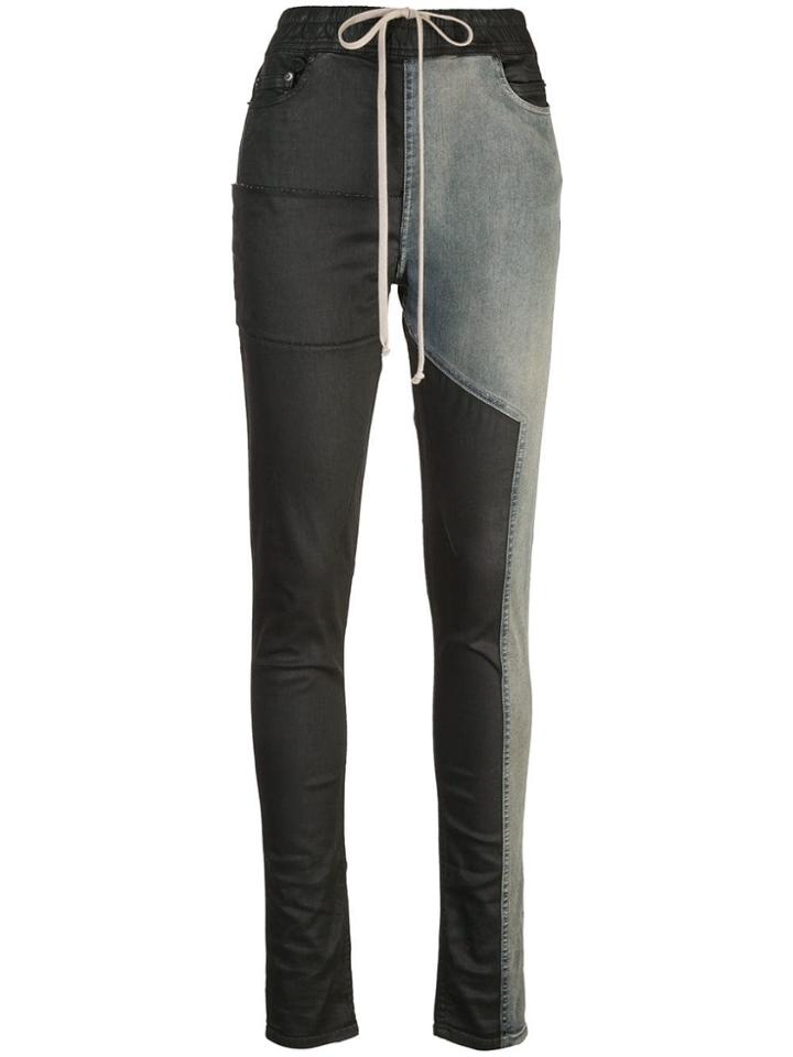 Rick Owens Drkshdw Contrast Panel Skinny Jeans - Black