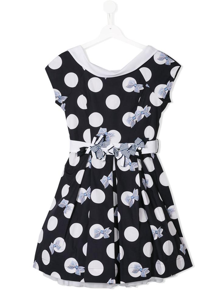 Lapin House Polka Dots Flared Dress, Girl's, Size: 14 Yrs, Blue