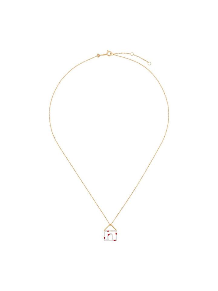 Aliita 9kt Yellow Gold Casita Pois House Necklace