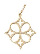 Loree Rodkin Yellow Gold Open Quatrefoil Clover Cross Pavé Diamond