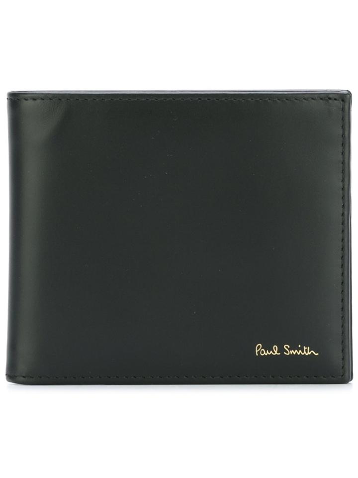 Paul Smith Striped Billfold Wallet - Black