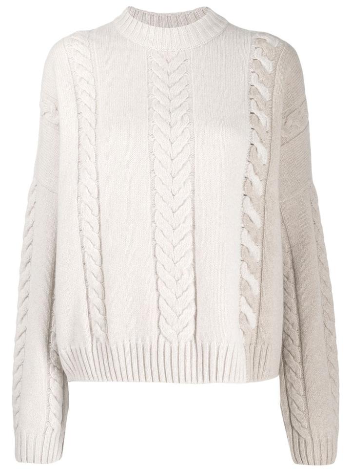 Maison Kitsuné Cable Knit Jumper - Neutrals