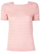 Cashmere In Love Carly Lurex Stripe Sweater - Pink & Purple