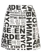 Nicole Miller Words And Letters Mini Skirt - White