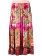 Valentino Printed Midi Skirt, Women's, Size: 42, Silk