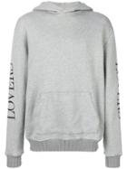 Amiri Heart Back Print Hoodie - Grey