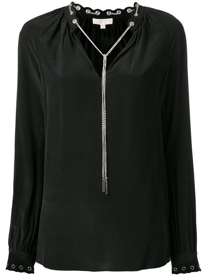 Michael Michael Kors Chain-embellished Blouse - Black