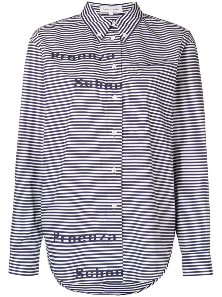 Proenza Schouler Graphic Button-down Shirt - Blue