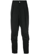 Tom Ford Drop-crotch Cropped Trousers - Black