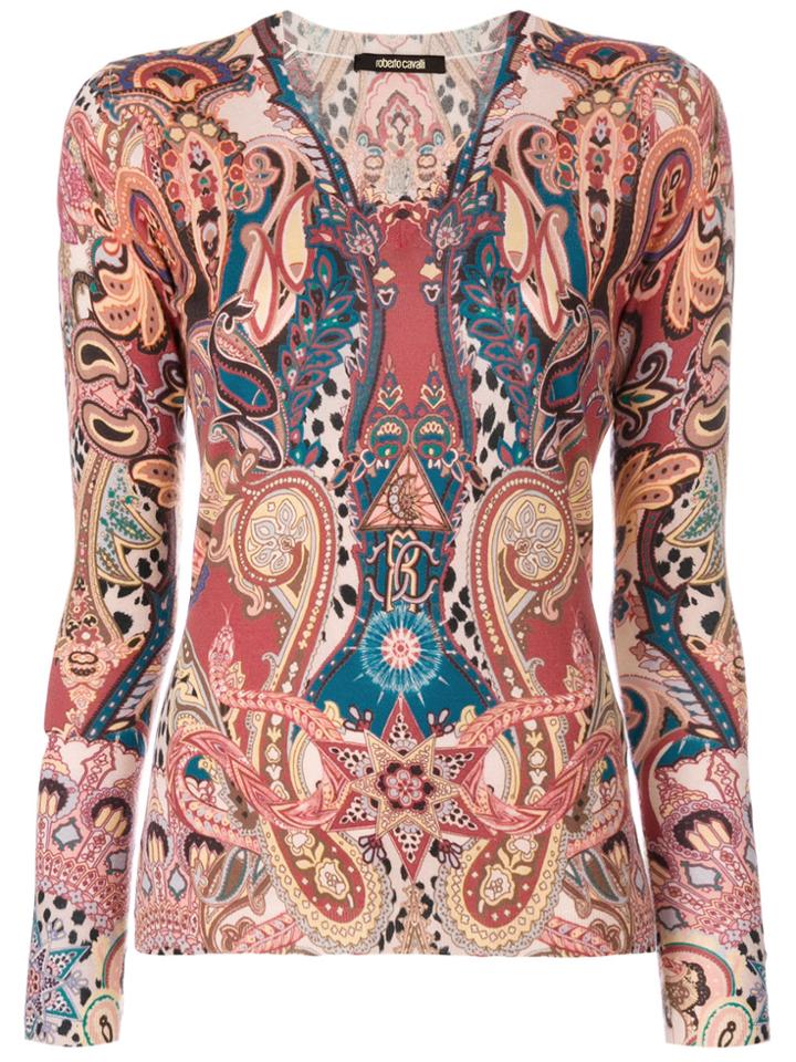 Roberto Cavalli Printed Knit Top - Multicolour